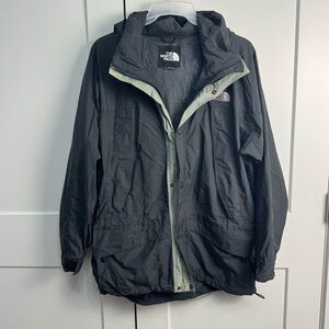 The North Face Mens Jacket Coat Size XL Black with Green accent Winter Outerwear